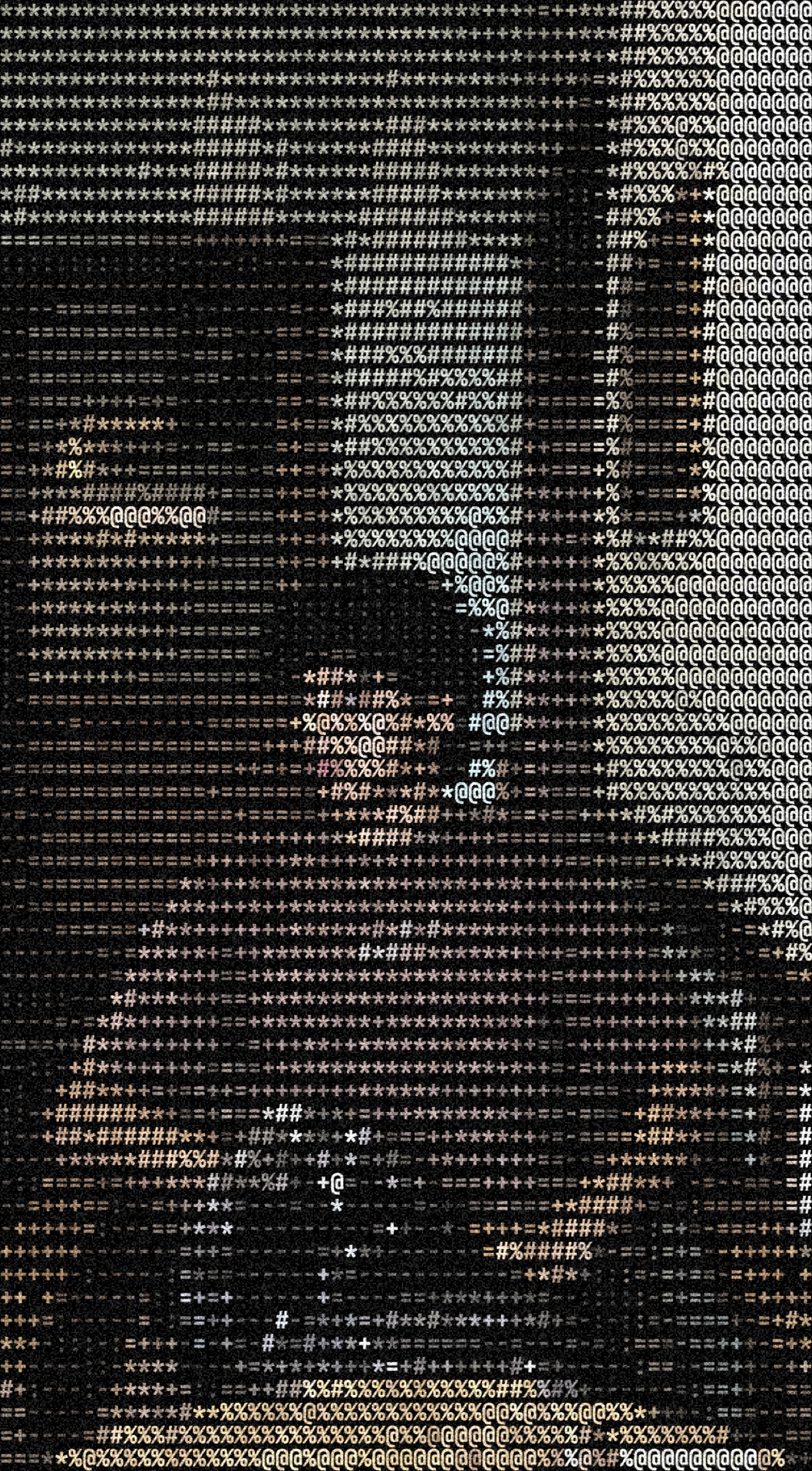 ASCII rendering of the photo