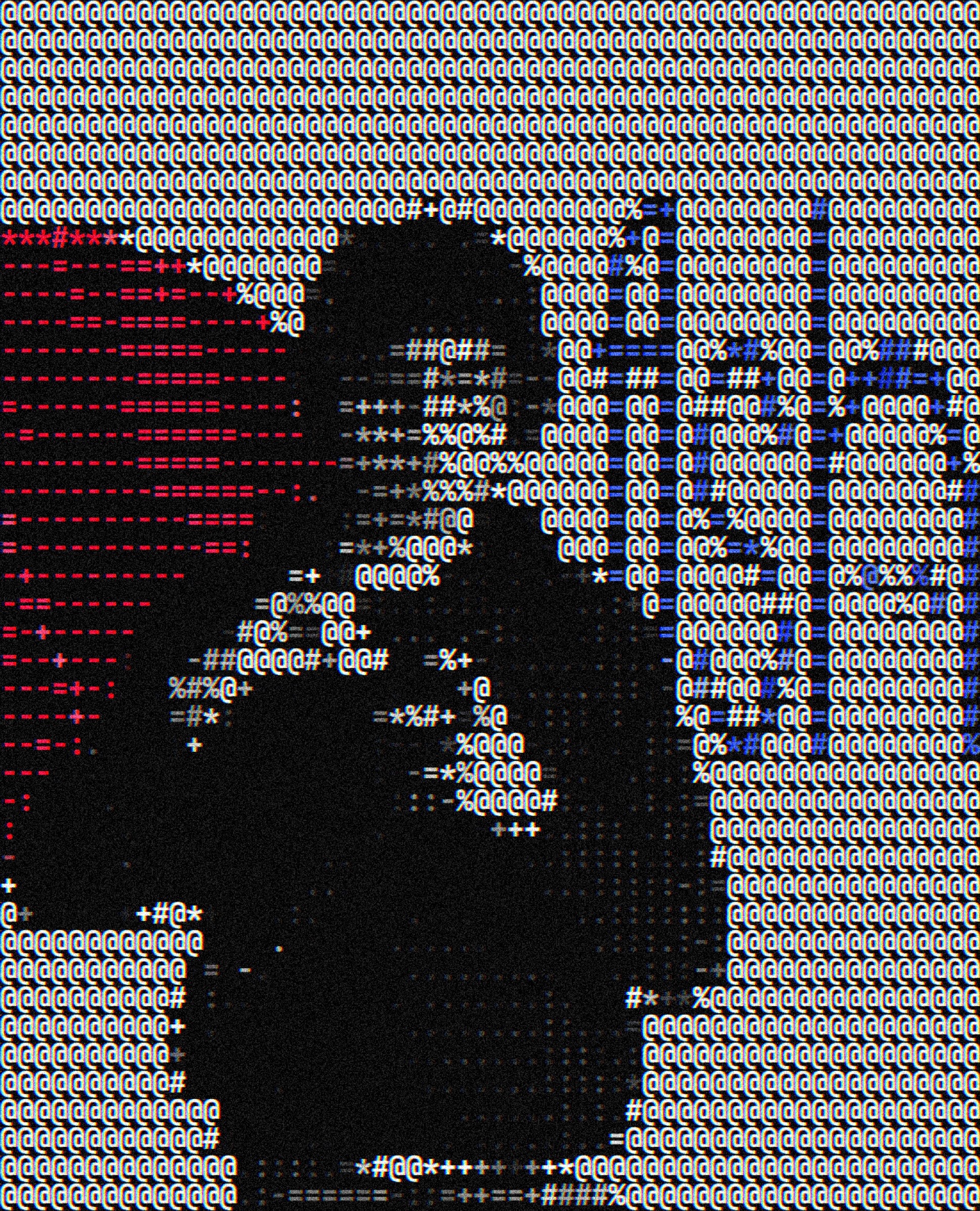 ASCII rendering of the photo